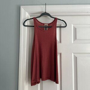 Free People Mauve Ribbed Sleeveless Blouse Size Medium